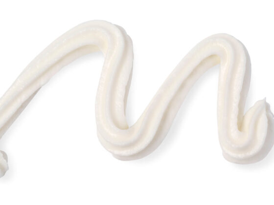 Cream isolated on white background